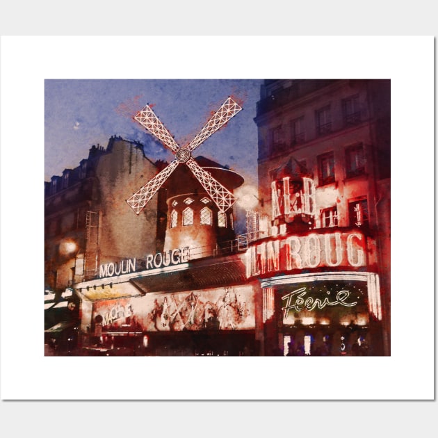 Paris. Moulin Rouge. Wall Art by AlexMir